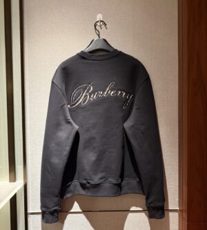 버버리 체크 커시브 로고 코튼 맨투맨 81190791