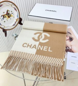 샤넬 CC로고 배색 머플러 목도리 AAA255B