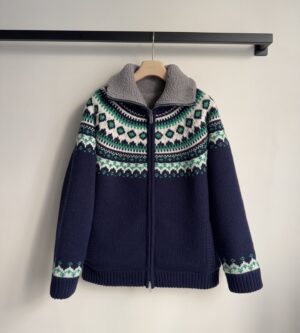 미우미우 울 플리스 집업 가디건 MMJ154