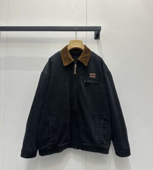 미우미우 블랙 데님 블루종 자켓 청자켓 GWB221