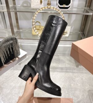 미우미우 가죽 롱부츠 5W493E