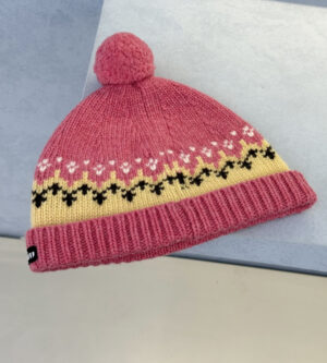 미우미우 울 니트 모자 폼폼 비니 5HC489