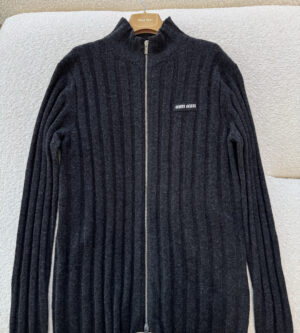 미우미우 울 캐시미어 집업 가디건 MMF01K