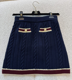 샤넬 26SS CC 로고 캐시미어 코튼 미니스커트 P81013