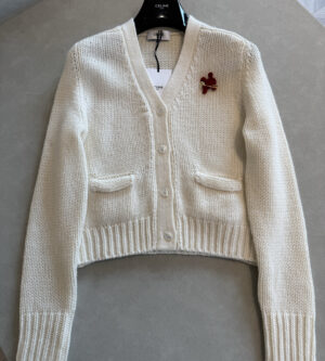 셀린느 트리오페 캐시미어 실크 가디건 RY0KM0899