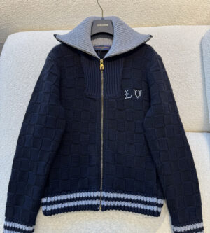 루이비통 다미에 니트 블루종 자켓 가디건 1AJBVL