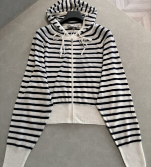 디올 마리니에르 후드 지퍼 가디건 614G06A1068