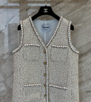 샤넬 26C 크루즈 트위드 베스트 조끼 P80838