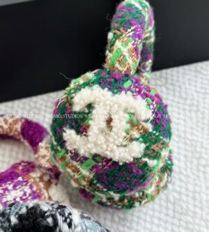 샤넬 25N 코코네쥬 시어링 이어머프 CC로고 트위드 귀마개 AAB267