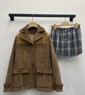 미우미우 싱글 코듀로이 자켓 MH2036