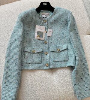 샤넬 25A 공방 트위드 크롭 자켓 P79870