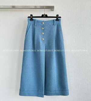 샤넬 26C 코튼 트위드 미디 스커트 P80824