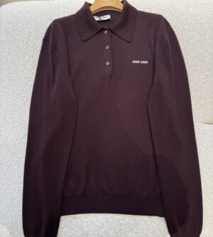 미우미우 울 니트 폴로셔츠 MML934