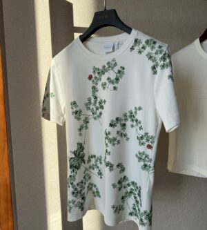 디올 뜨왈 드 주이 클로버 피티드 반팔티 화이트 그린 623T13A4278