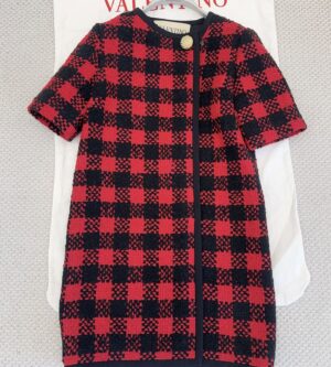 발렌티노 다미에 트위드 쇼트 원피스 BVAHP29WK