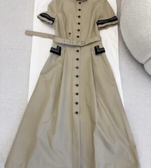 디올 플레어 미디 셔츠 원피스 617R33A3332