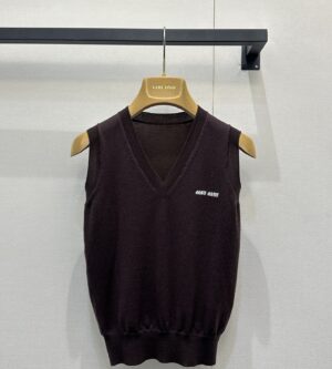 미우미우 울 니트 베스트 조끼 MMV209