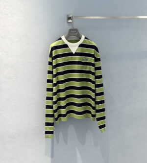 프라다 긴팔 크루넥 스트라이프 티셔츠 39604