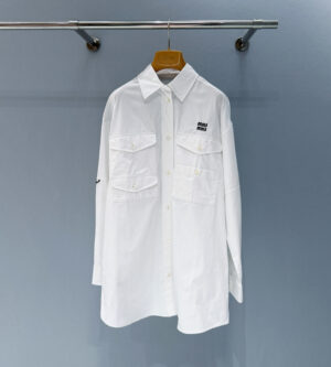 미우미우 포플린 셔츠 원피스 MF6234