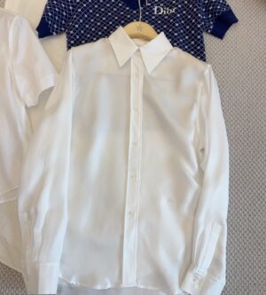 디올 실크 블라우스 화이트 셔츠 621B56A6065