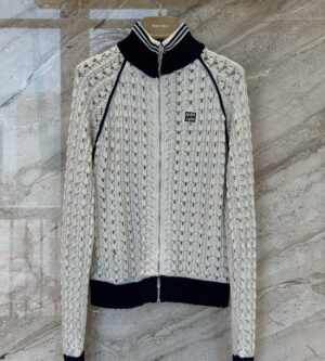 미우미우 코튼 집업 가디건 MMF01I