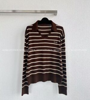 미우미우 코튼 니트 폴로 셔츠 MML03E