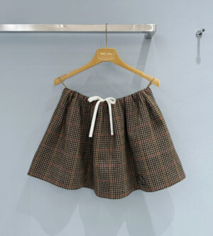 미우미우 하운드투스 체크 미니스커트 MG2594
