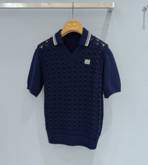 미우미우 코튼 폴로 셔츠 반팔 니트 MML03L