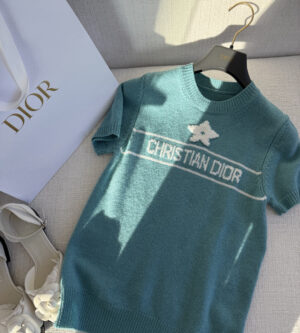 디올 캐시미어 반팔 니트 344S98AM003