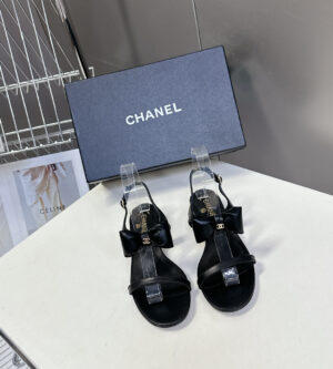 샤넬 25SS 리본 스트랩 샌들 플랫 3컬러 G46193