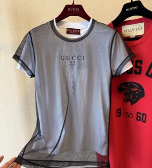 구찌 프린트 이중 저지 티셔츠 856822