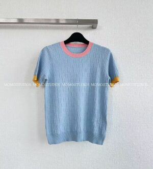 펜디 코튼 실크 반팔 니트 FZXE94AW4S