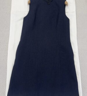 디올 스트레이트 부클레 원피스 네이비 블루 621R21A1761