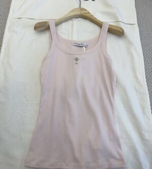 디올 꿀벌 CD 탱크 탑 라이트 핑크 613T50G4086