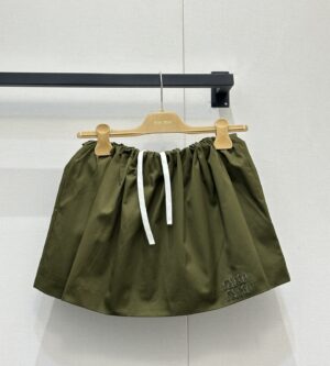 미우미우 새틴 코튼 미니스커트 MG2594