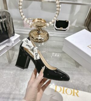 디올 자디올 리본 펌프스 힐 구두 페이턴트 카프스킨 블랙 KDV515VNI