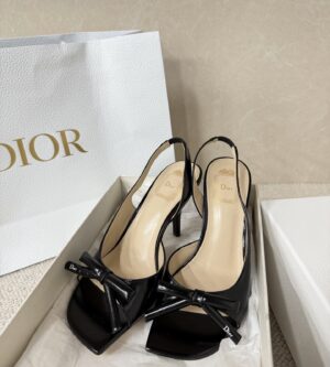 디올 보우 리본 힐 슬링백 샌들 KDO579SAT