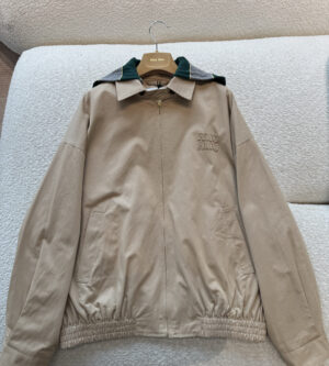 미우미우  올드 개버딘 블루종 자켓 ML1480