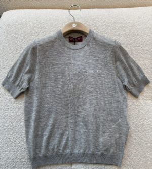 구찌 인타르시아 캐시미어 실크 탑 반팔 니트 836747