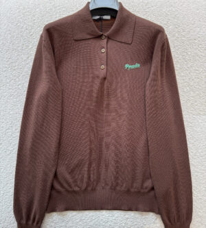 프라다 실크 폴로 셔츠 니트 P24B3C