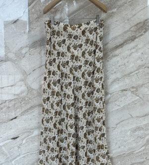 로로피아나 실크 자카드 미디 스커트