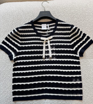 디올 마리니에르 레이스 반팔 니트 624S75A3102