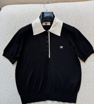 셀린느 파인 캐시미어 실크 폴로 니트 RY0LZ0W27