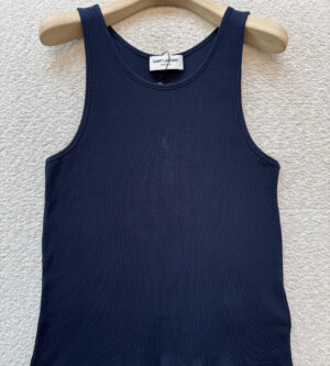 생로랑 립 디테일 코튼 저지 탱크 탑 나시 티셔츠 842992