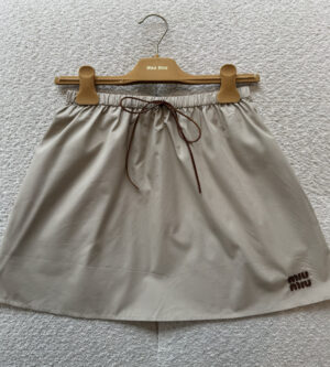 미우미우 파나마 코튼 스커트 MG2696