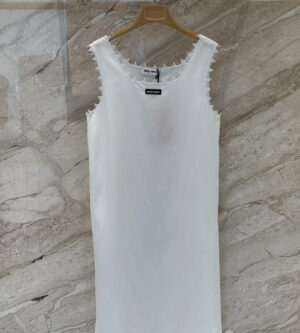 미우미우 민소매 포플린 원피스 MF6457