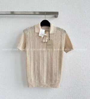 발렌티노 엠브로이더리 코튼 반팔 폴로 니트 BKP00JA33