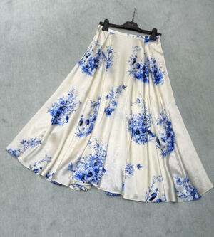 디올 뜨왈 드 주이 플라워 가든 플레어 미디 스커트 치마 621J73A6977