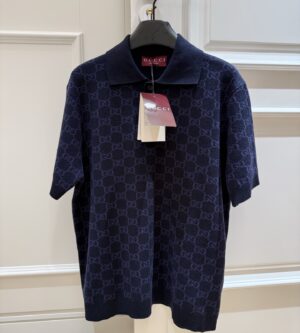 구찌 GG 코튼 실크 자카드 폴로 셔츠 ‎855058