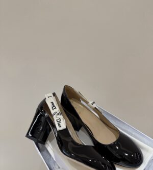 디올 자디올 리본 펌프스 힐 구두 페이턴트 카프스킨 블랙 KDV515VNI